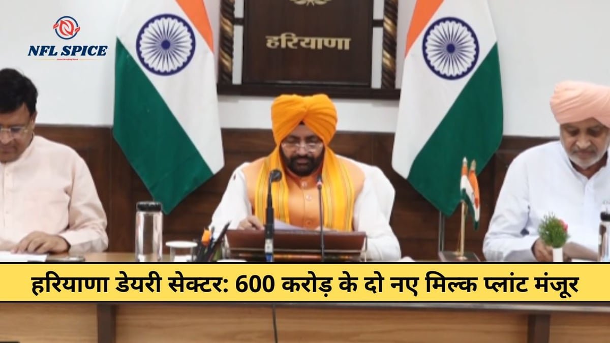 हरियाणा: पशुपालकों के लिए बड़ी खुशखबरी, डेयरी सेक्टर को मजबूत करने के लिए रेवाड़ी और अंबाला में लगेंगे 600 करोड़ के मिल्क प्लांट