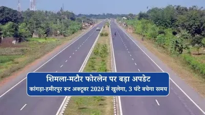 शिमला-मटौर फोरलेन पर बड़ा अपडेट: कांगड़ा-हमीरपुर रूट अक्टूबर 2026 में खुलेगा, 3 घंटे बचेगा समय
