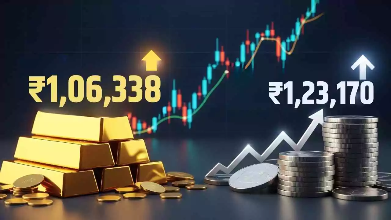सोने और चांदी के दाम फिर उछले, 24 कैरेट सोना 1,06,338 रुपये के पार - चांदी भी 1,23,170 रुपये हुई
