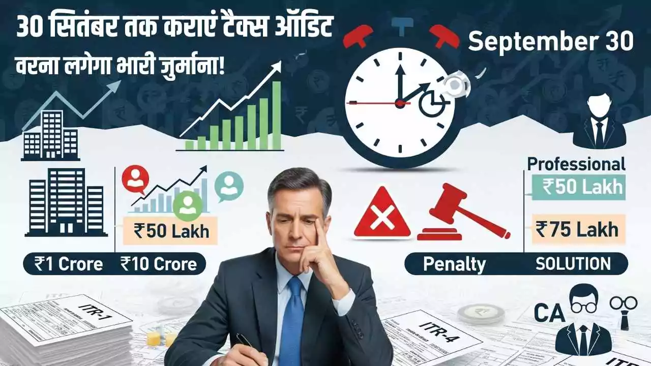 30 सितंबर तक कराएं टैक्स ऑडिट, वरना लगेगा भारी जुर्माना!
