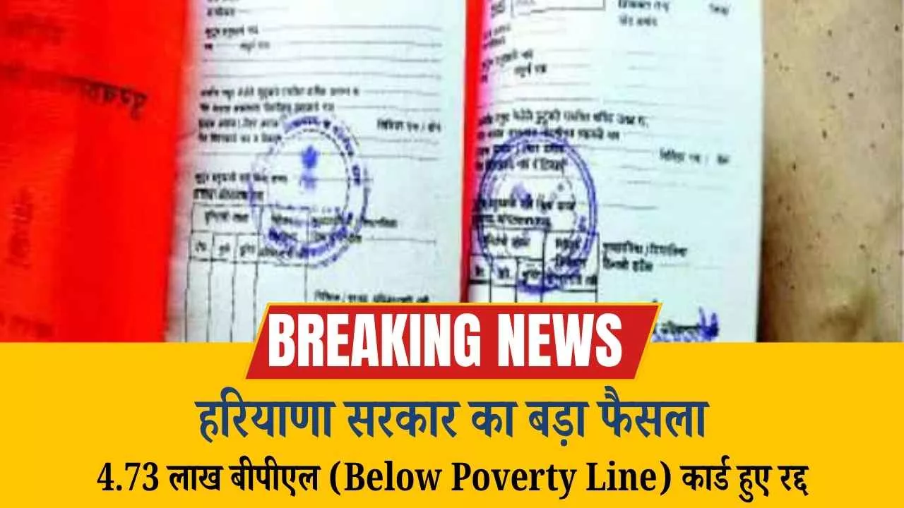 Haryana News: 4.73 लाख बीपीएल (Below Poverty Line) कार्ड हुए रद्द, जानें किन परिवारों पर पड़ी गाज