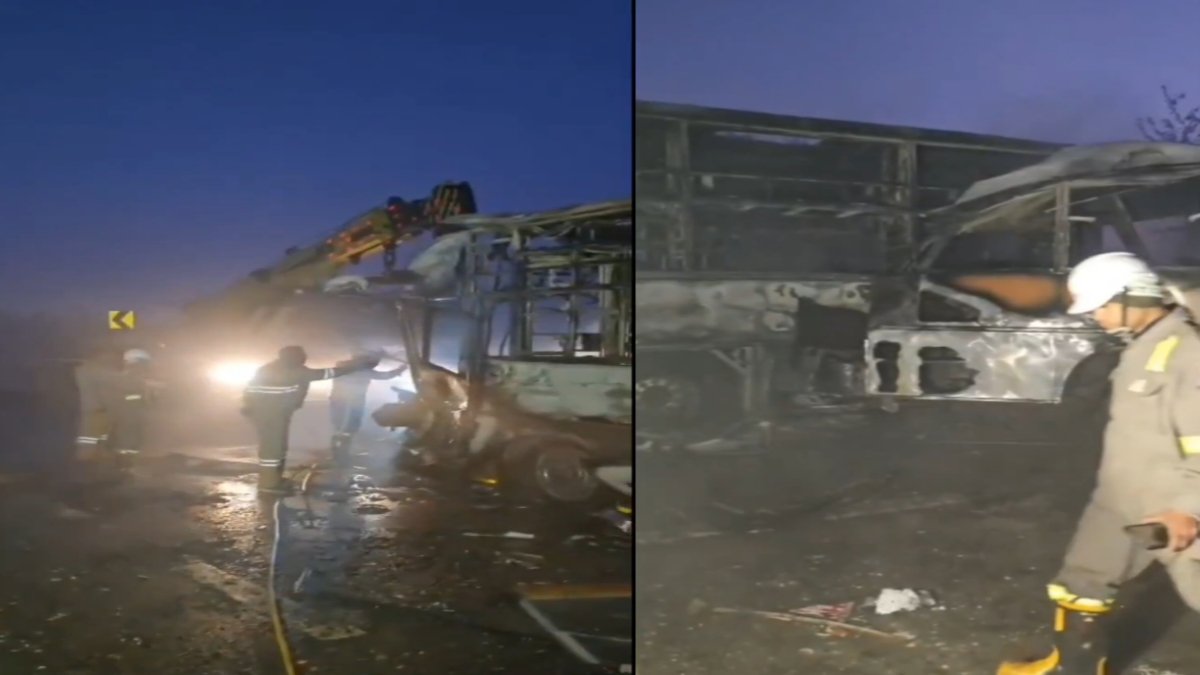 यमुना एक्सप्रेस-वे पर भीषण हादसा: सात बसों और कई कारों में टक्कर के बाद लगी भीषण आग, 30 से अधिक यात्री घायल