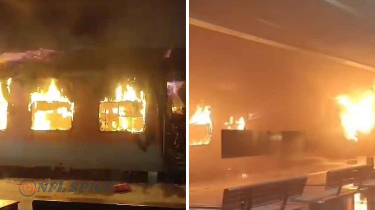 टाटा–एर्नाकुलम एक्सप्रेस में रात 1:30 बजे भीषण आग, 1 यात्री की मौत; दो राज्यों में रेल सेवाएं ठप