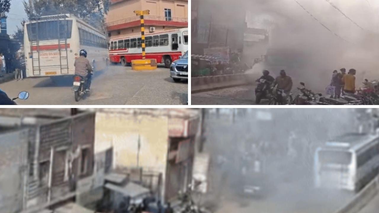 रेवाड़ी में बड़ा हादसा: 50 सवारियों से भरी चलती प्राइवेट बस बनी आग का गोला, बाल-बाल बचीं जिंदगियां