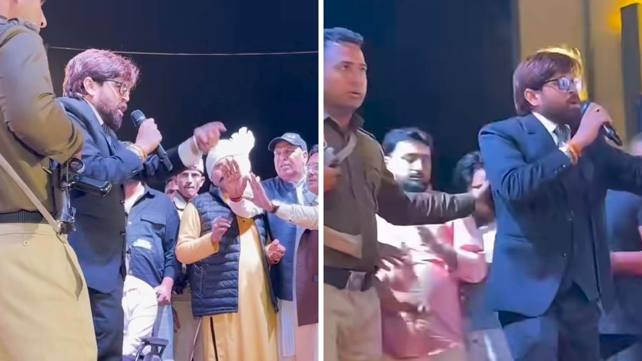 Masoom Sharma Controversy: 'यारी' फेम मासूम शर्मा को चढ़ा सफलता का नशा? मंच पर पूर्व सरपंच से की बदसलूकी, वायरल वीडियो ने खड़ा किया विवाद