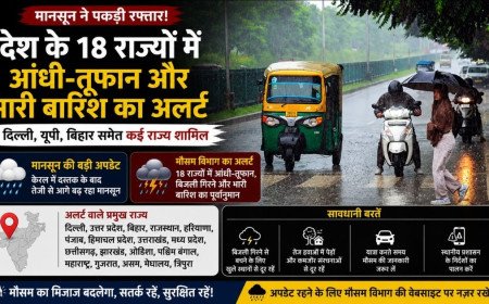 केरल के बाद 18 राज्यों की तरफ बढ़ा मानसून, दिल्ली-यूपी समेत इन इलाकों में आंधी और भारी बारिश का अलर्ट