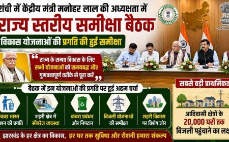 झारखंड में शहरी विकास और बिजली योजनाओं की समीक्षा, 20 हजार घरों तक बिजली पहुंचाने पर फोकस
