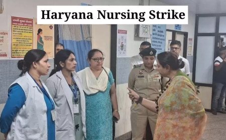 हरियाणा में नर्सिंग अधिकारियों का फूटा गुस्सा