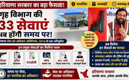 तय समय में मिलेंगी गृह विभाग की 33 सेवाएं