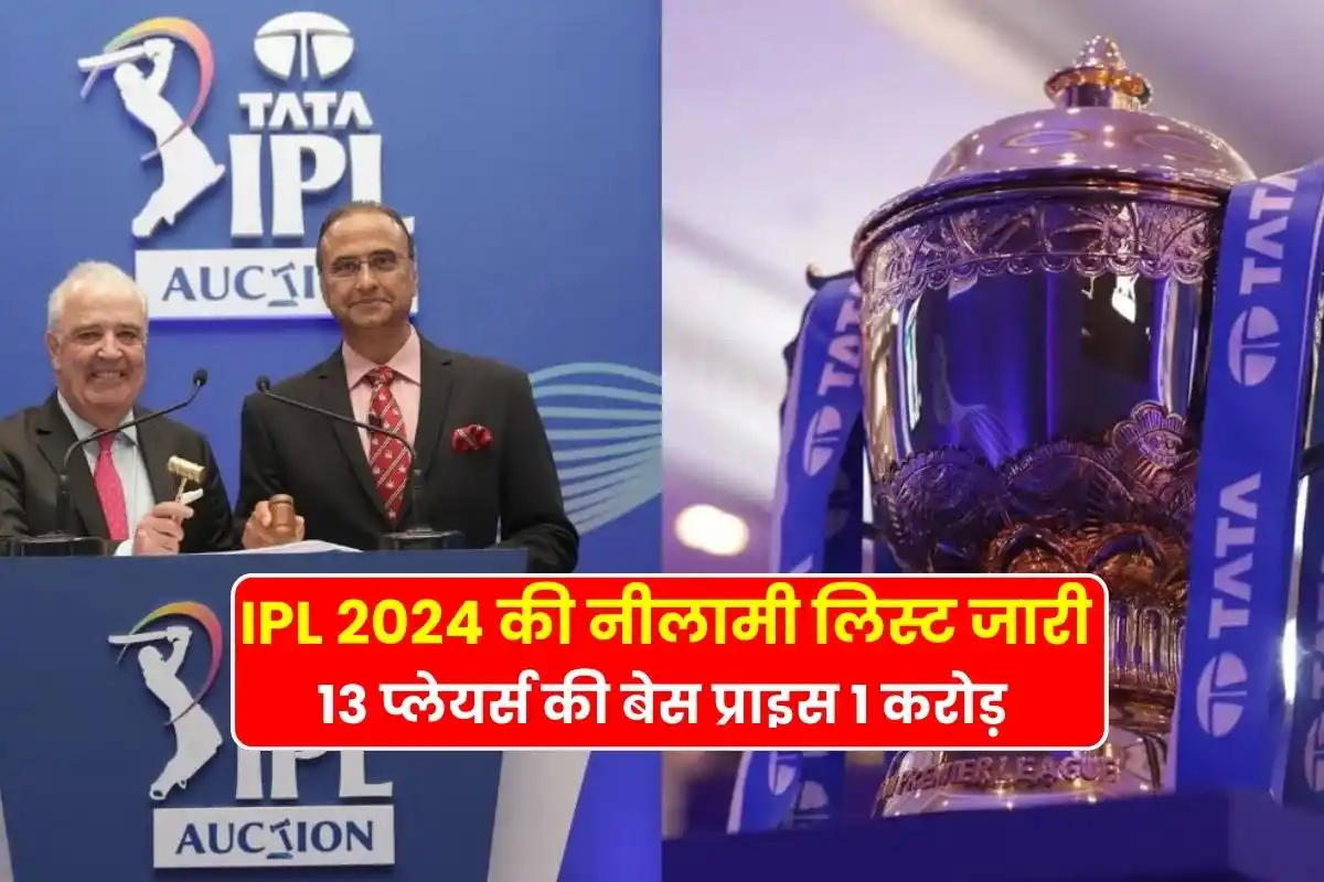 BCCI released IPL 2024 auction list, know whether your favorite player will play IPL or not