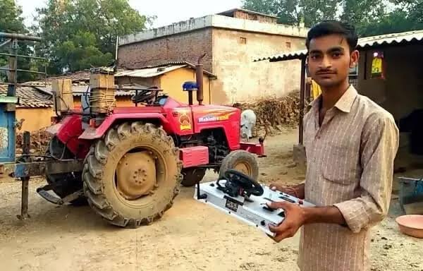 Yogesh's remote control tractor