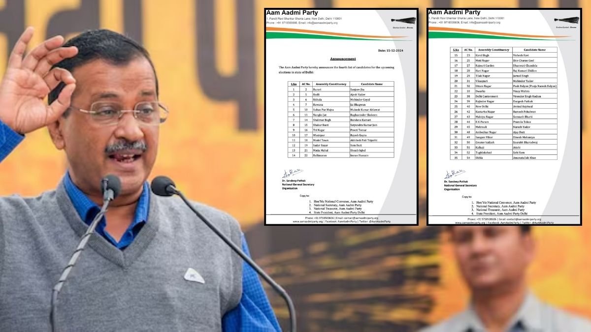 Delhi Election: Aam Aadmi Party releases final list of candidates, Kejriwal launches sharp attack on BJP