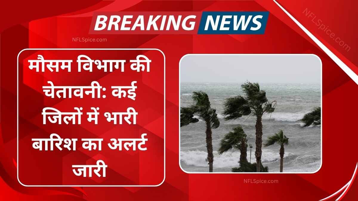 Weather department's warning heavy rain alert issued in many districts