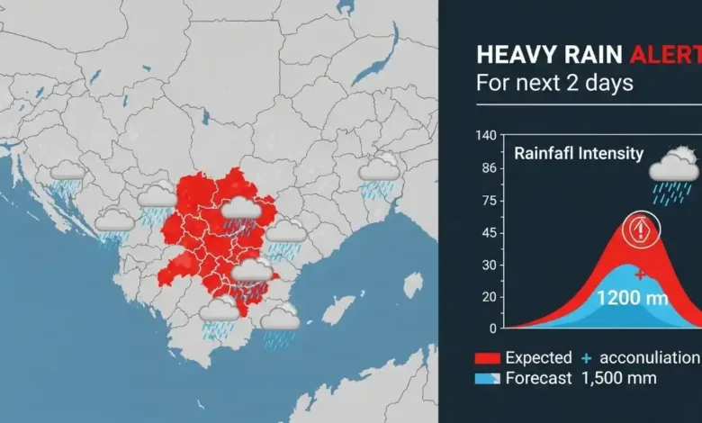 Heavy Rain Alert: देश के कई राज्यों में अगले दो दिन भारी वर्षा का अलर्ट जारी 1 Heavy rain alert