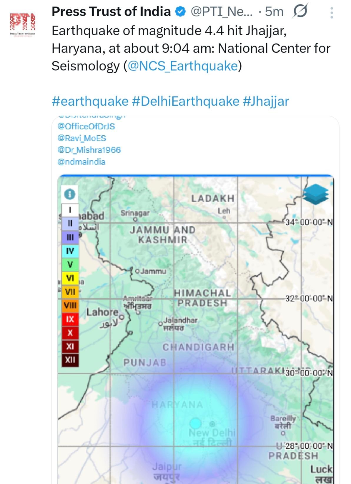Delhi NCR Earthquake Today Delhi NCR Earthquake Today
