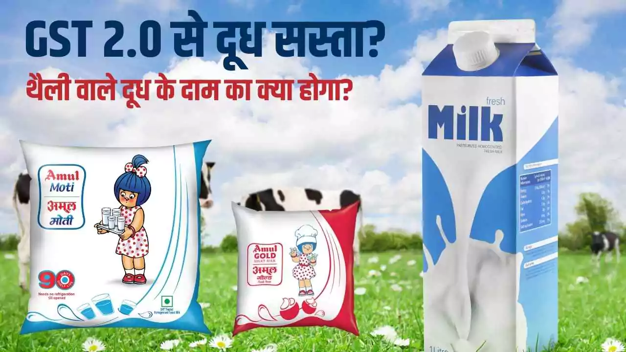 GST 2.0 से दूध सस्ता? थैली वाले दूध के दाम का क्या होगा? Amul ने दी ये बड़ी जानकारी