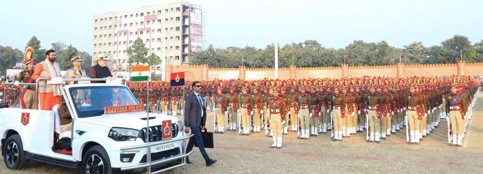 हरियाणा पुलिस में 5,061 नए जांबाजों की शानदार एंट्री, अमित शाह और नायब सिंह सैनी ने ली सलामी
