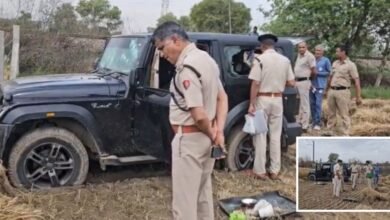 रेवाड़ी में खून से सनी थार मिलने से हड़कंप