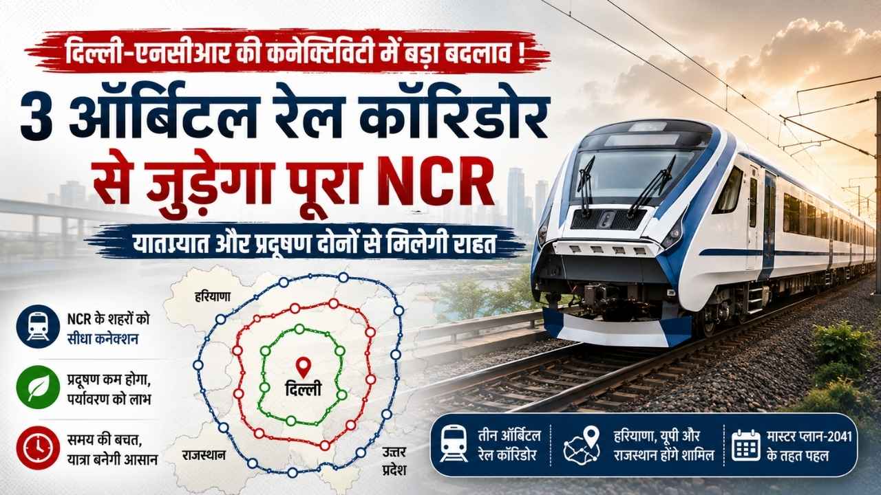Delhi-NCR News: दिल्ली को बायपास करेंगे तीन ऑर्बिटल रेल कॉरिडोर, हरियाणा-यूपी-राजस्थान की कनेक्टिविटी होगी मजबूत