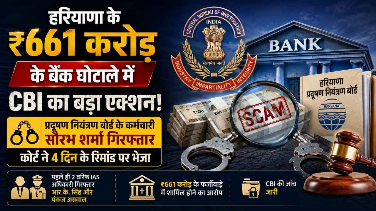 Haryana News: ₹661 करोड़ के महाघोटाले में CBI का एक और बड़ा एक्शन, IAS अफसरों के बाद अब गिरफ्तार हुआ ये सरकारी कर्मचारी