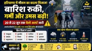 Haryana Weather Update: हरियाणा के 13 जिलों में बारिश और आंधी का अलर्ट, 50 KM/H तक चल सकती है धूलभरी हवाएं 2 Haryana Weather Update: हरियाणा के 13 जिलों में बारिश और आंधी का अलर्ट, 50 KM/H तक चल सकती है धूलभरी हवाएं