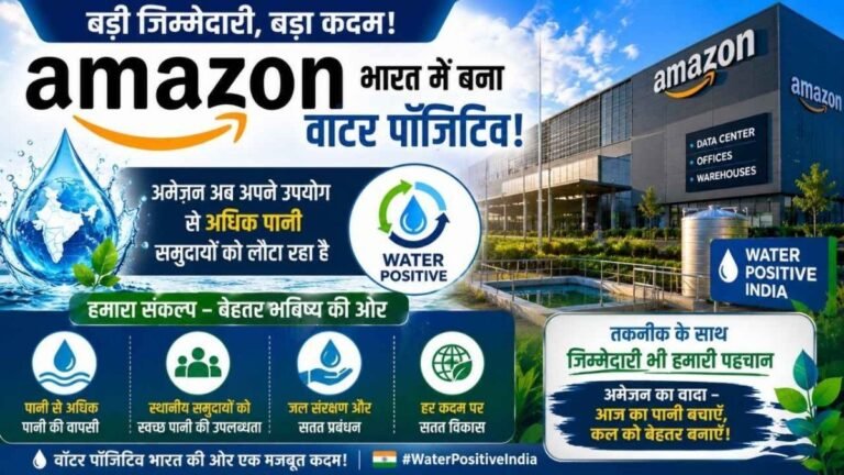Amazon India ने हासिल की बड़ी उपलब्धि, इस्तेमाल से ज्यादा पानी समुदायों को लौटा रही कंपनी