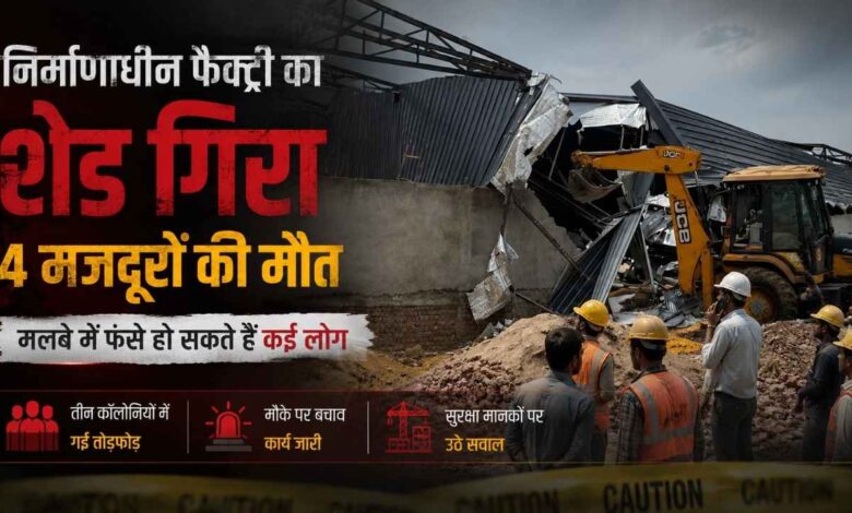 Kolkata News: निर्माणाधीन फैक्ट्री का शेड गिरा, 4 मजदूरों की मौत, मलबे में अभी भी कई लोगों के फंसे होने की आशंका