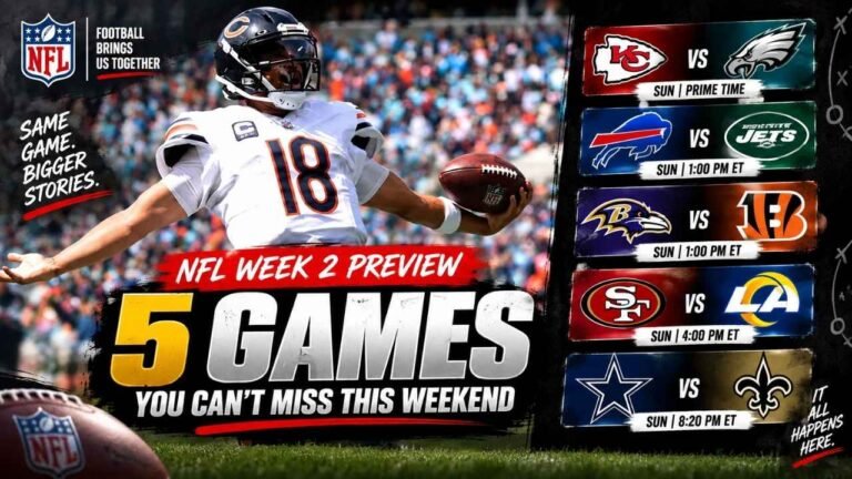 Gridiron Blueprint: The Top 5 Can't-Miss NFL Week 2 Matchups Shaking Up Broadcast Schedules 15 Gridiron Blueprint: The Top 5 Can’t-Miss NFL Week 2 Matchups Shaking Up Broadcast Schedules
