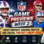 NFL Game Previews Week 2: Heavyweight Grudge Match and Crucial Fantasy Lineup Locks 5 NFL Game Previews Week 2: Heavyweight Grudge Match and Crucial Fantasy Lineup Locks